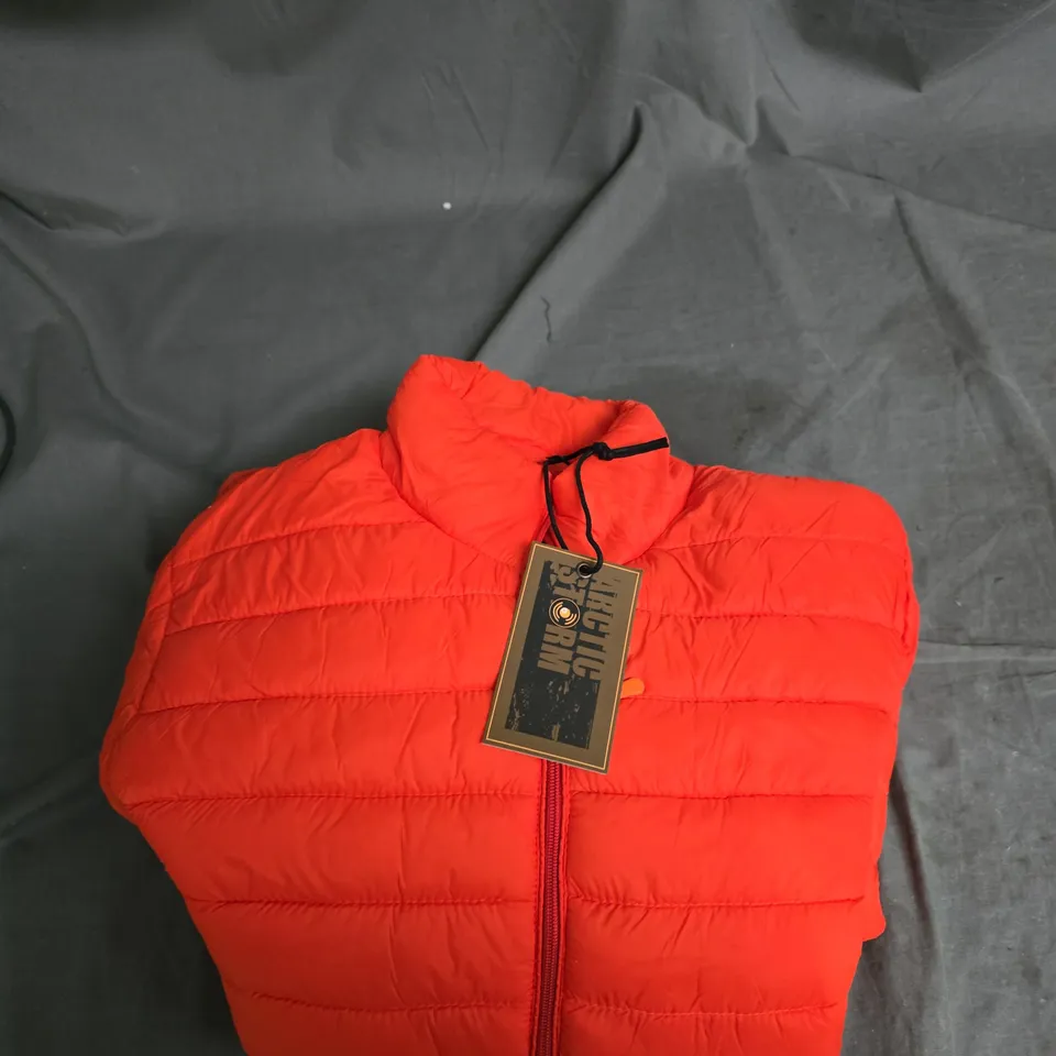 RED PUFFER JACKET – SIZE XL, TOMATO RED (STYLE: ERIK STK)