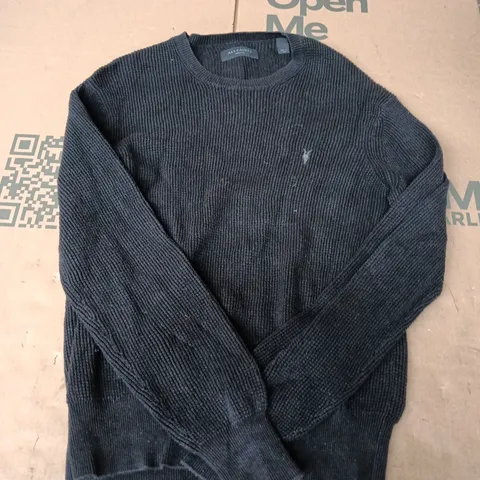 ALLSAINTS KNIT SWEATER – BLACK, UK MEDIUM