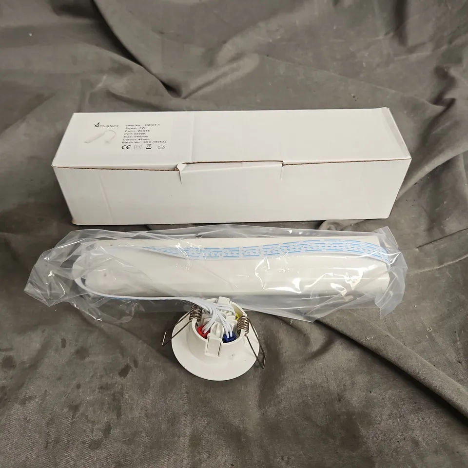 BOXED ADVANCE EMKIT-1 EMERGENCY DOWNLIGHT KIT 3W IN WHITE