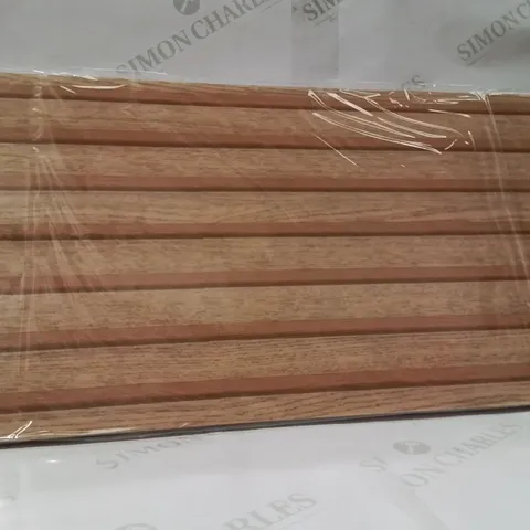 BOX CONTAINING APPROXIMATELY 100 SELF ADHESIVE WOOD EFFECT SPLASH BACK WALL COVERINGS 