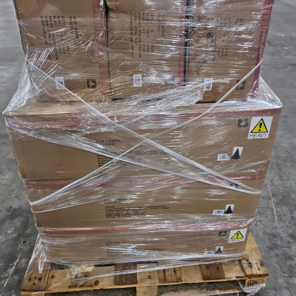 PALLET OF APPROXIMATELY 12 CASES EACH CONTAINING 6 BRAND NEW 80cm PAPER TREES