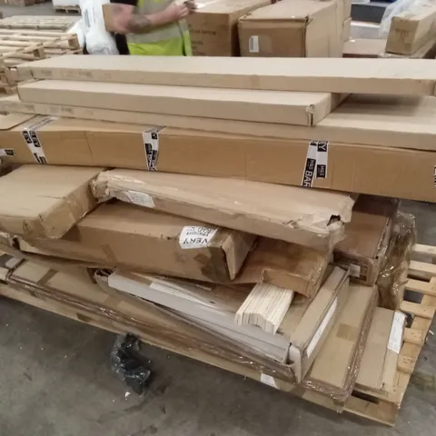PALLET OF ASSORTED INCOMPLETE DESIGNER FURNITURE AND FURNITURE PARTS