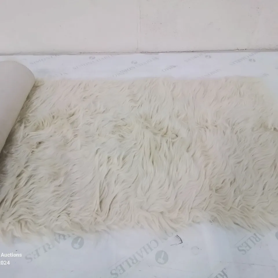 BRAND NEW PACO HOME 960 CREAM PLAYA 50X150CM SHAGGY RUG
