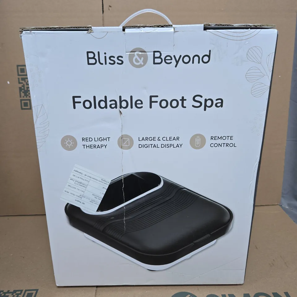 BLISS & BEYOND FOLDABLE FOOT SPA – BLACK