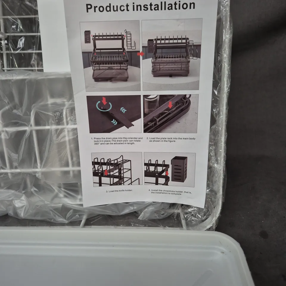 DISH RACK WITH KNIFE & CHOPSTICKS HOLDERS – KITCHEN SINK ACCESSORY