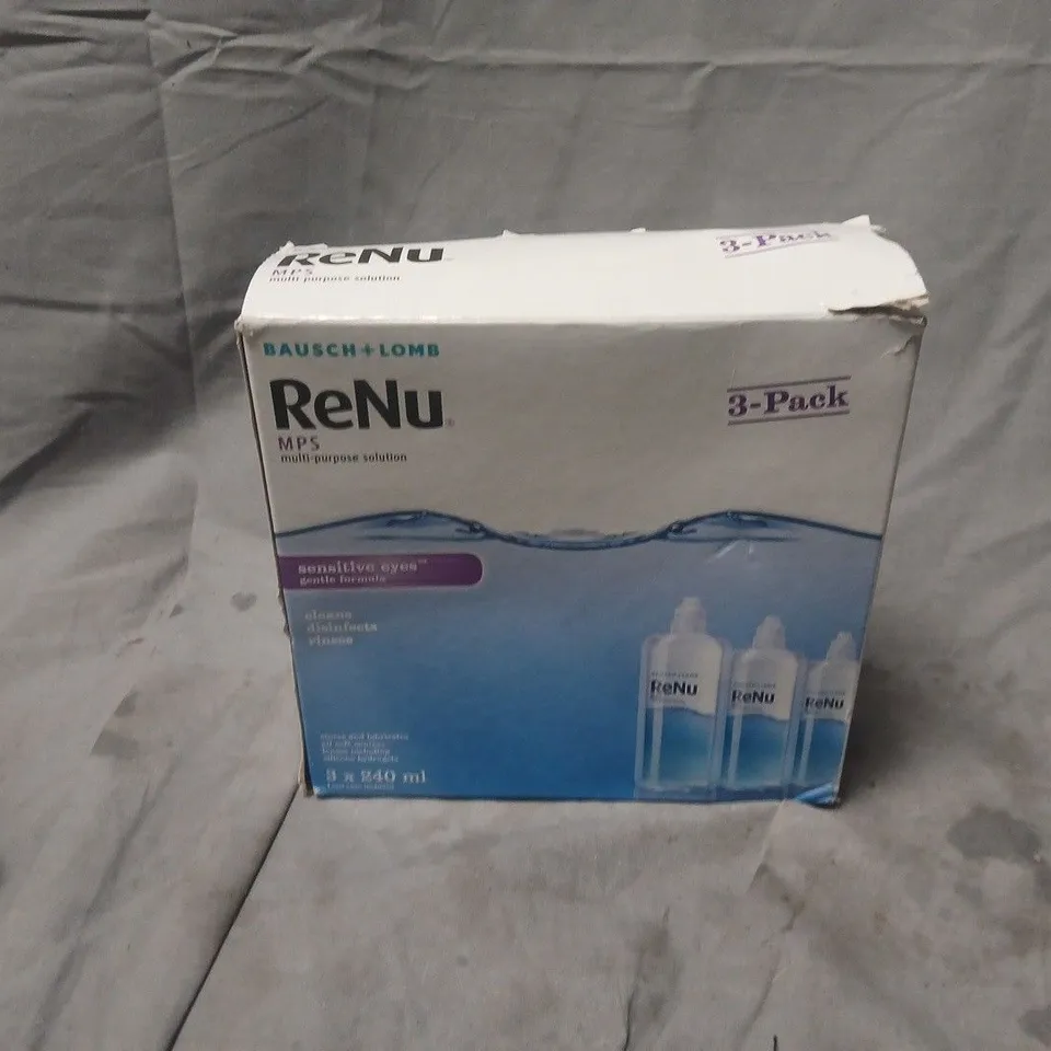 ReNu MPS Multi-Purpose Contact Lens Solution – 3-Pack (360 ml bottles)