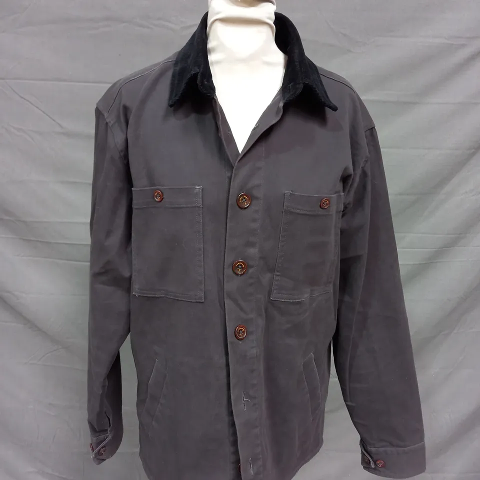 PERCIVAL CORD NECK BUTTON UP JACKET - MEDIUM