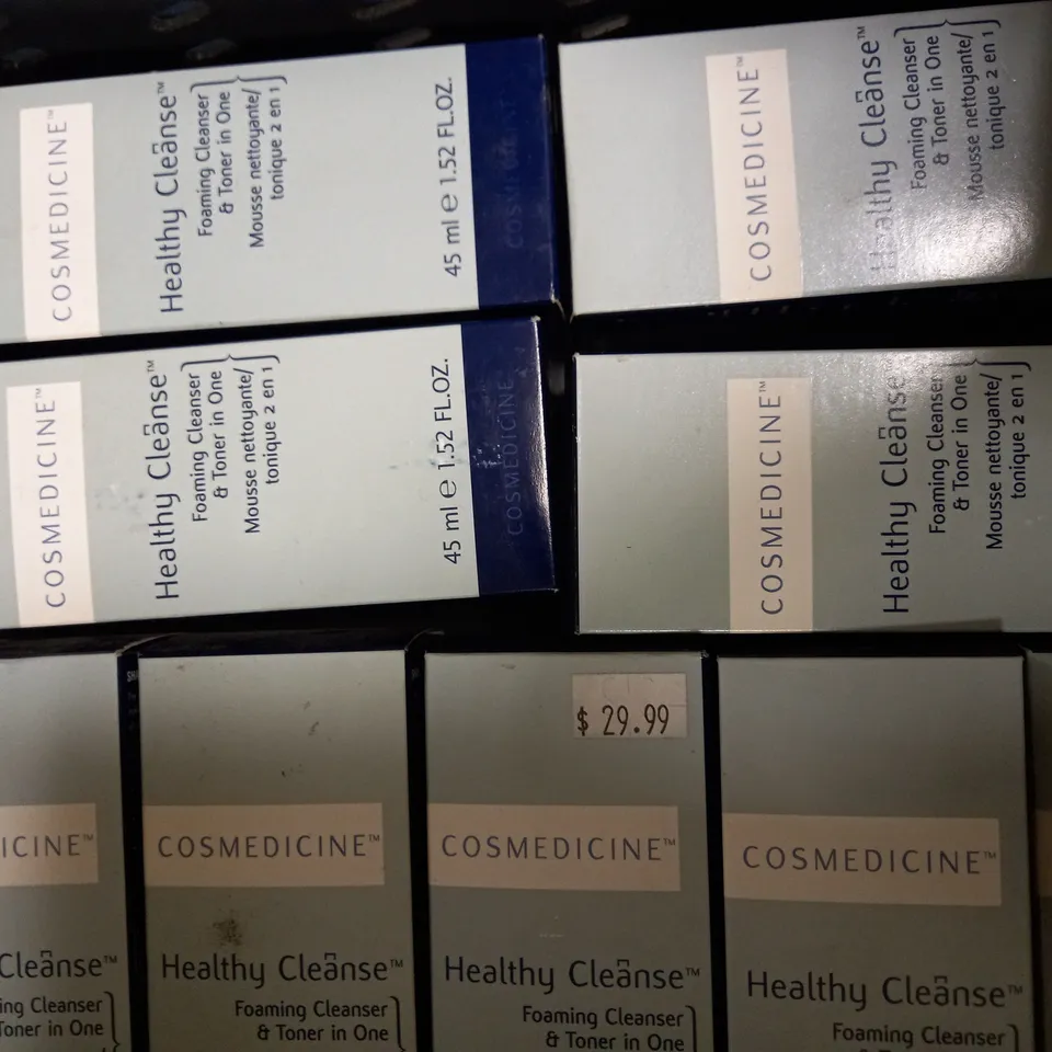 LOT OF APPROXIMATELY 12 COSMEDICINE HEALTHY CLEANSE FOAMING CLEANSER/TONER (12 X 45ML)