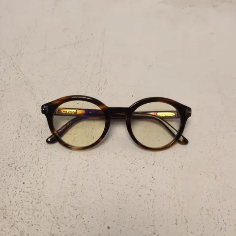 TOM FORD EYEWEAR – TORTOISESHELL ROUND-FRAME GLASSES, MADE IN ITALY