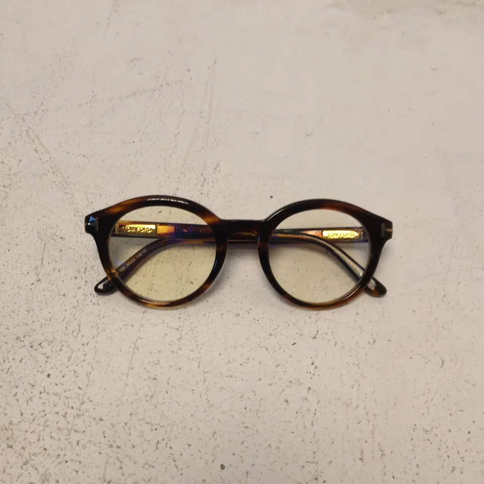 TOM FORD EYEWEAR – TORTOISESHELL ROUND-FRAME GLASSES, MADE IN ITALY