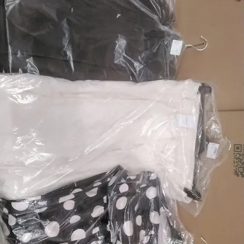 PALLET CONTAINING APPROXIMATELY 90 WOMEN'S DESIGNER CLOTHES WHICH INCLUDE; JD WILLIAMS COATS, SKIRTS, DRESSES ETC
