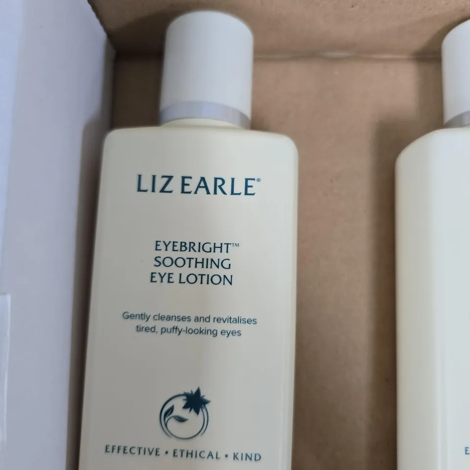 LIZ EARLE EYEBRIGHT SOOTHING EYE LOTION & INSTANT BOOST SKIN TONIC SKINCARE SET (6 BOTTLES)