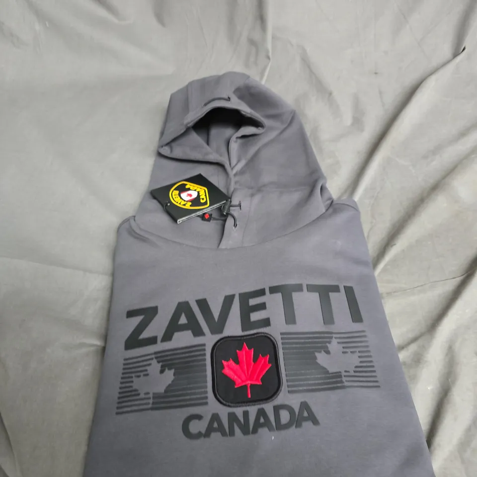 ZAVETTI CANADA HOODIE - ASPHALT GREY, SIZE S