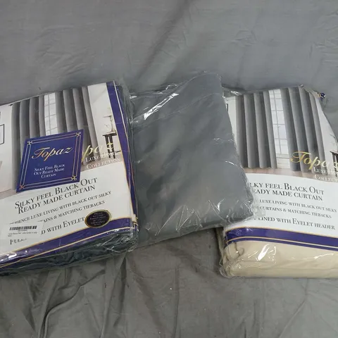 BOX OF APPROXIMATELY 5 ASSORTED CURTAINS IN VARIOUS COLOURS, STYLES AND SIZES