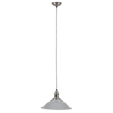 BOXED MACCHIATO GREY AND SILVER METAL CAFE PENDANT