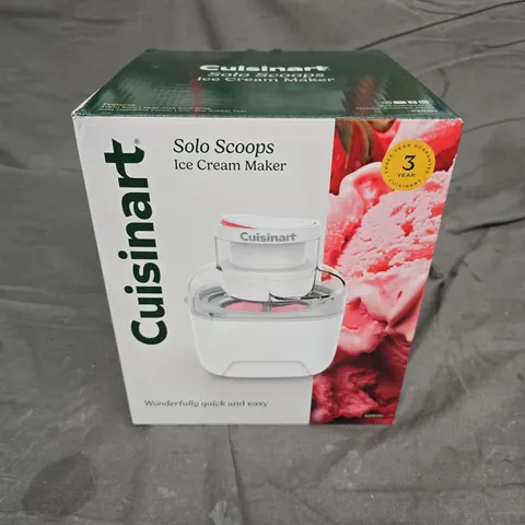 CUISINART SOLO SCOOPS ICE CREAM MAKER – WHITE