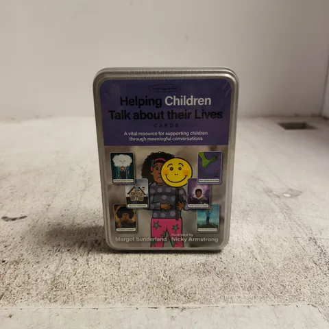 HELPING CHILDREN TALK ABOUT THEIR LIVES CARDS IN TIN SEALED MARGOT SUNDERLAND NICKY ARMSTRONG