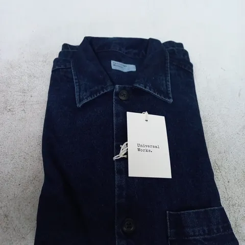 UNIVERSAL WORKS DENIM FATIGUE SHIRT INDIGO β UK L
