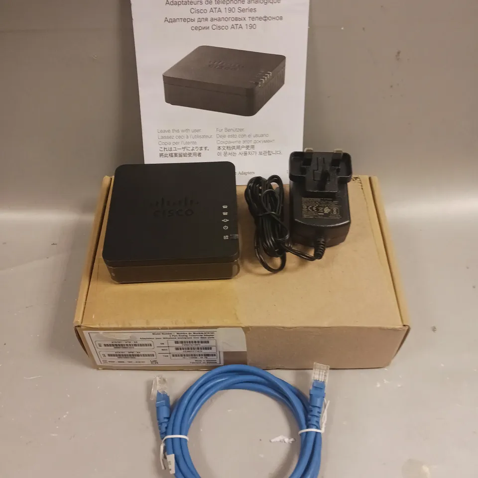 BOXED CISCO ATA 190 SERIES ANALOG TELEPHONE ADAPTER