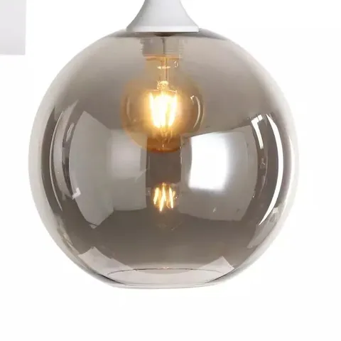 BOXED THE LIGHTING COMPANY GLOBE SHADE GLASS SMOKE SILVER GREY