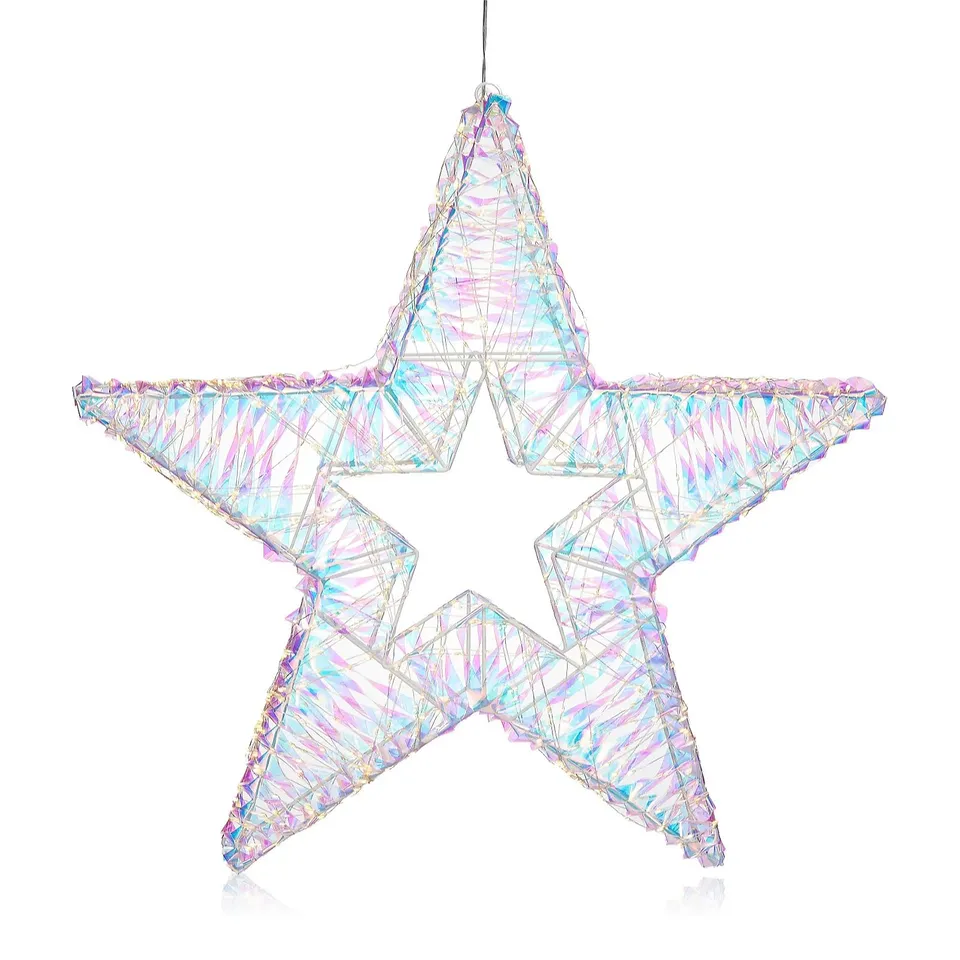 HOME REFLECTIONS IRIDESCENT PRE-LIT WIRE SHAPES WITH 8 LIGHT FUNCTIONS