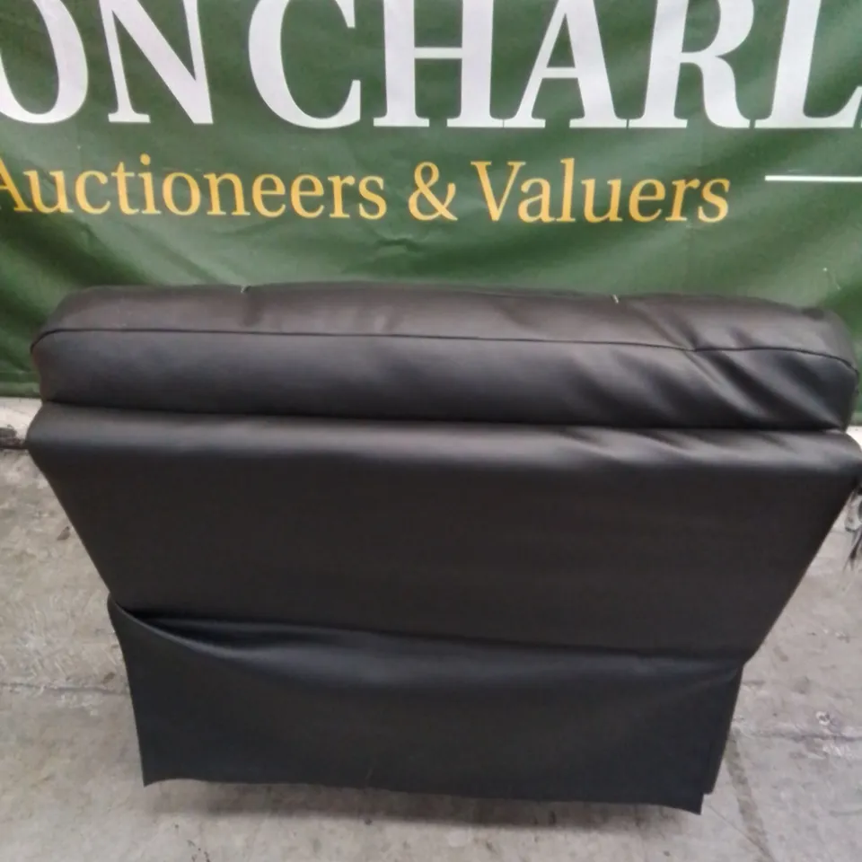 DESIGNER BLACK LEATHER LHF MANUAL RECLINER SECTION