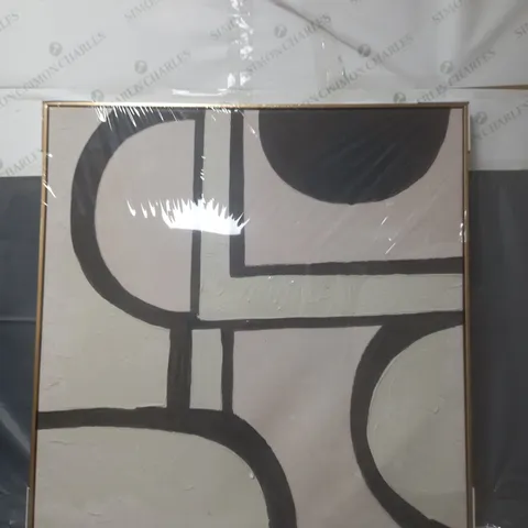 ABSTRACT SHAPES FRAMED PRINTED CANVAS 