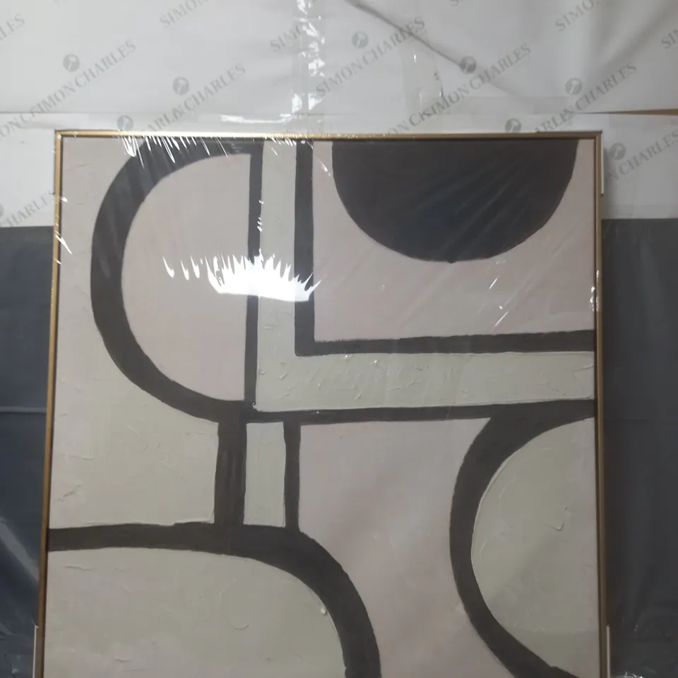 ABSTRACT SHAPES FRAMED PRINTED CANVAS  RRP £40