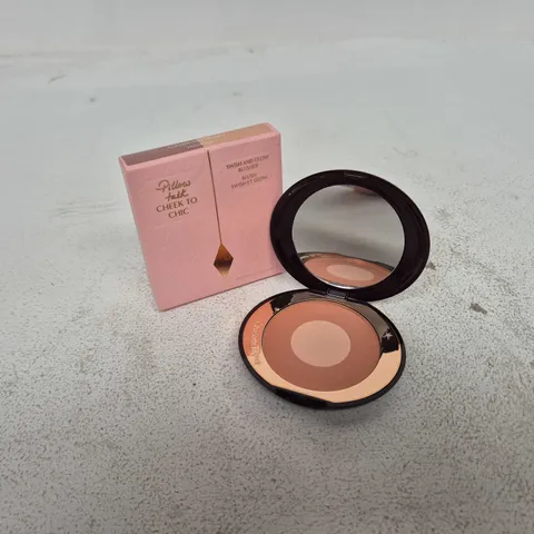 BOXED CHARLOTTE TILBURY PILLOW TALK CHEEK TO CHIC SWISH AND GLOW BLUSHER (86G)