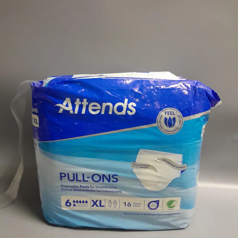 PACK OF 16 ATTENDS PULL ON INCONTINENCE PANTS UNISEX XL
