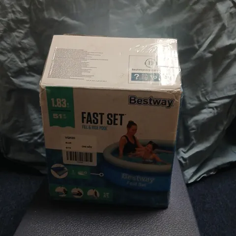 BESTWAY FAST SET POOL – 1.83M DIAMETER, 51IN HEIGHT (ABOVE-GROUND FAMILY POOL)