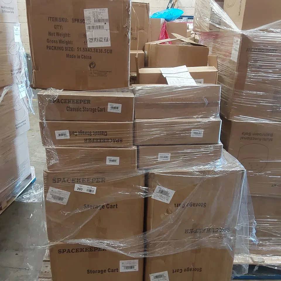 PALLET CONTAINING LARGE QUANTITY OF BRAND NEW 3/4 TIER STORAGE CARTS