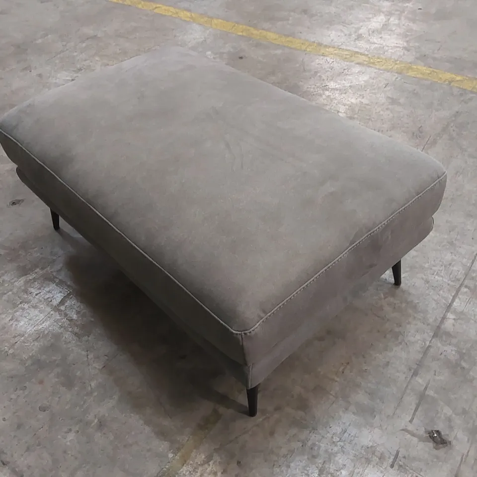 QUALITY DESIGNER ITALIAN MADE MARATINE RECTANGULAR FOOTSTOOL - LONDON SMOKE