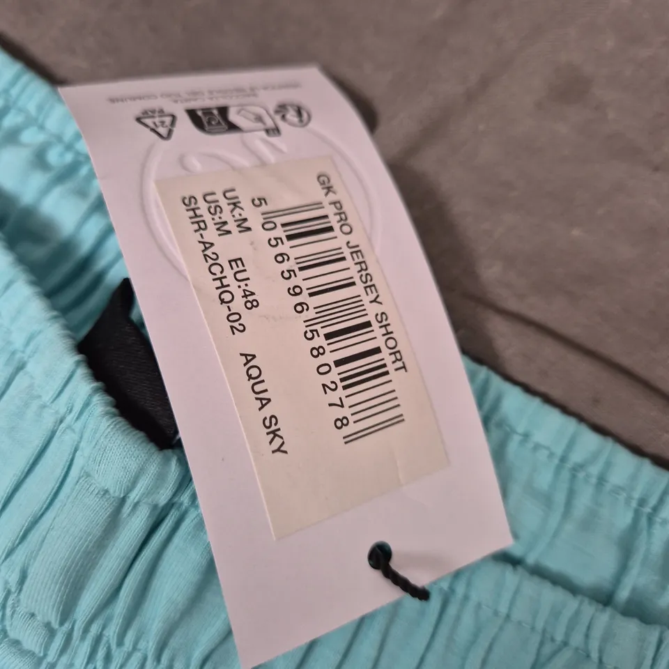 GK PRO JERSEY SHORTS – AQUA SKY, MEN'S SIZE M 