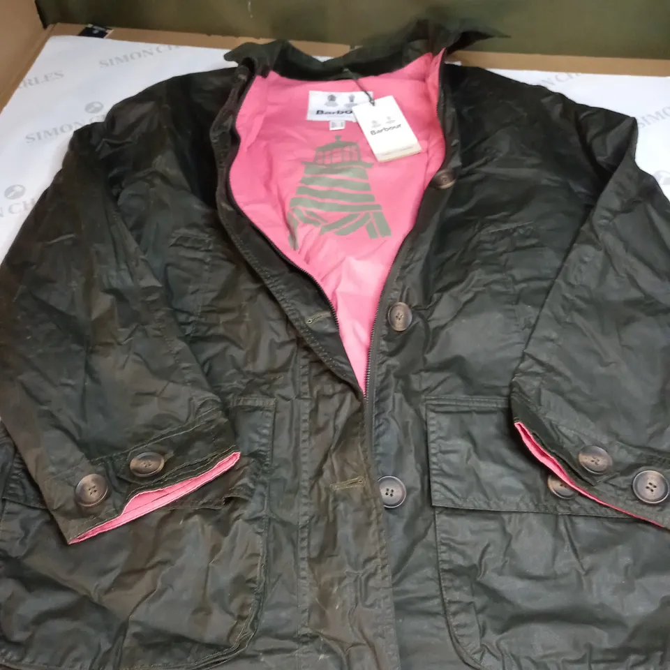 BARBOUR SALT WAX COAT SIZE 14