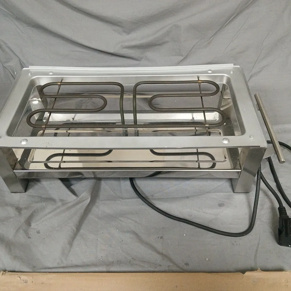 STAINLESS STEEL ELECTRIC GRILL/GRIDDLE – COUNTERTOP KITCHEN APPLIANCE (UK PLUG)