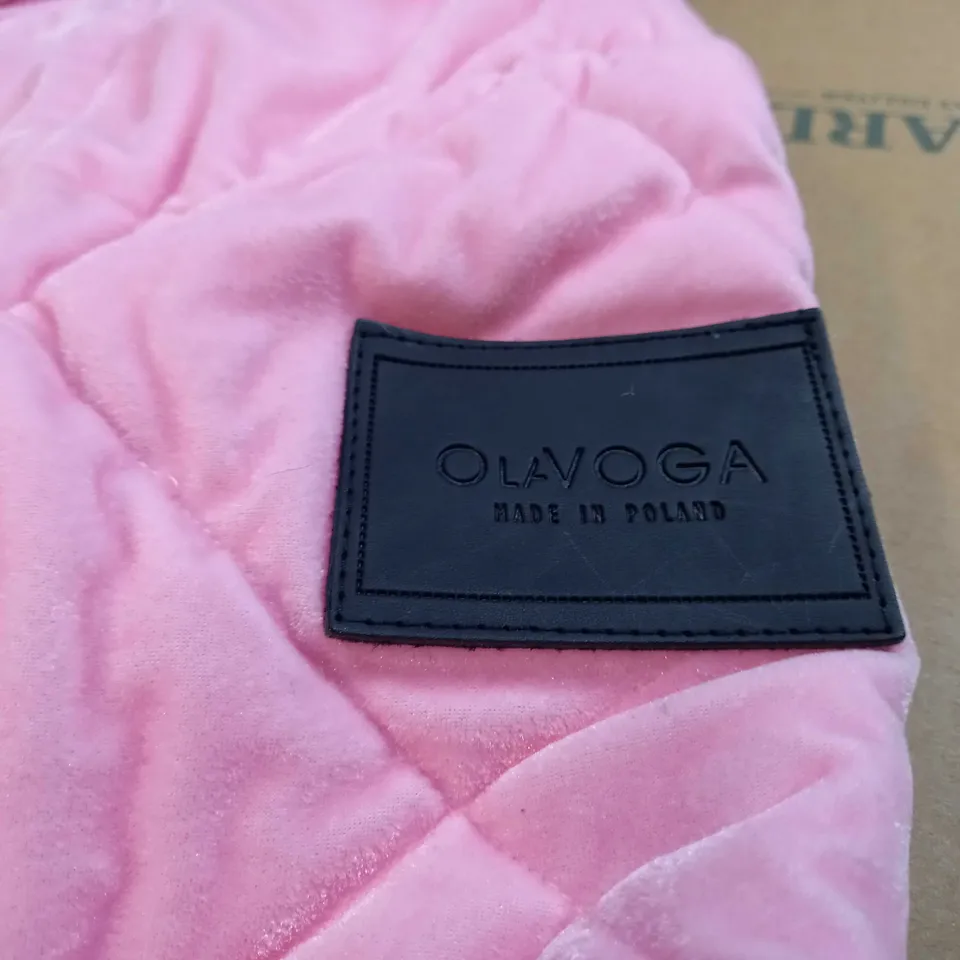OLAVOGA PINK QUILTED BOMBER JACKET - MEDIUM