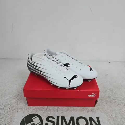 PUMA ATTACANTO II FG/AG FOOTBALL BOOTS – WHITE, UK 10 (EU 44.5) – BOXED