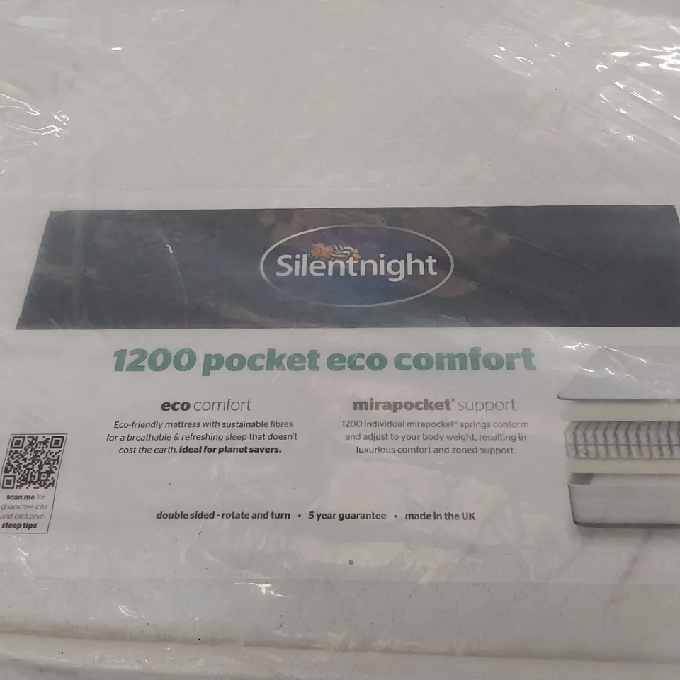 BAGGED SILENTNIGHT 1200 POCKET ECO COMFORT 4'6" DOUBLE MATTRESS 