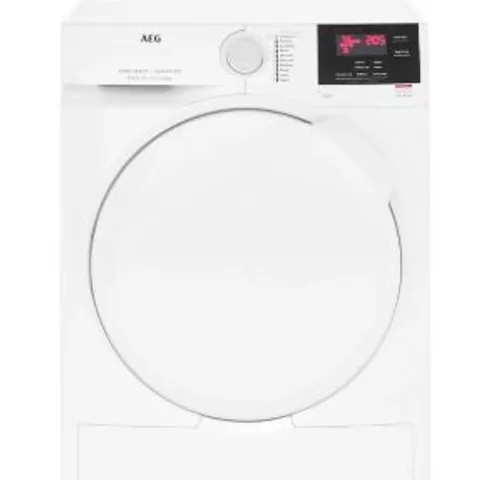 AEG T6DBG720N, 6000 PROSENSE CONDENSER, 7KG TUMBLE DRYER, FREESTANDING, DELAY START OPTION, SENSOR DRYER, REVERSE TUMBLING, 1400 RPM, 66 DECIBELS, ?2800 W, WHITE