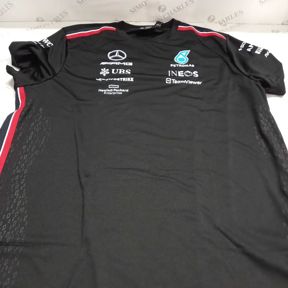 MERCEDES AMG F1 TEAM T-SHIRT IN BLACK - XXXL