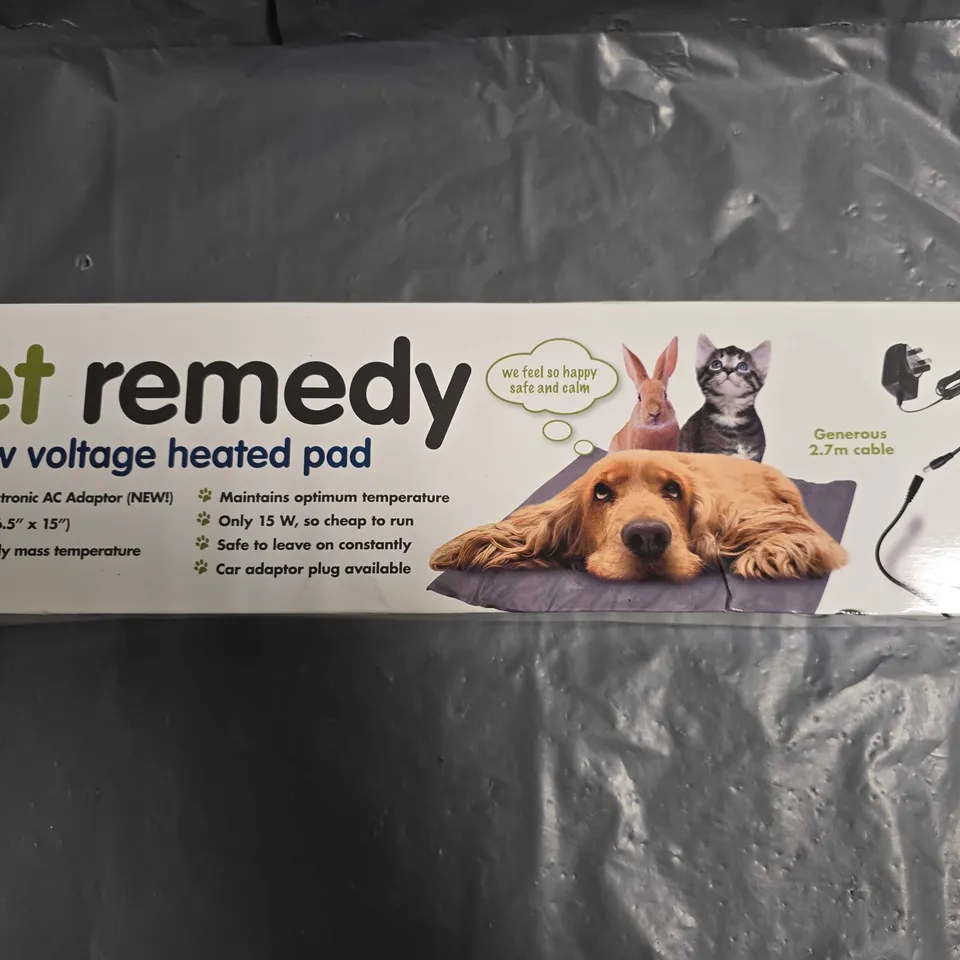 SEALED PET REMEDY LOW VOLTAGE HEATED PAD
