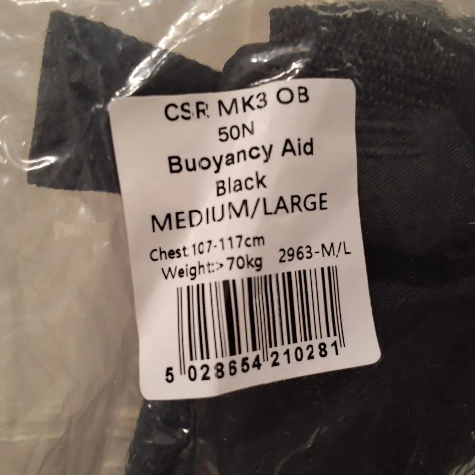 ODYSSEY CSR MK3 OB 50N BUOYANCY AID – BLACK, MEDIUM/LARGE (CHEST 107–117 CM)