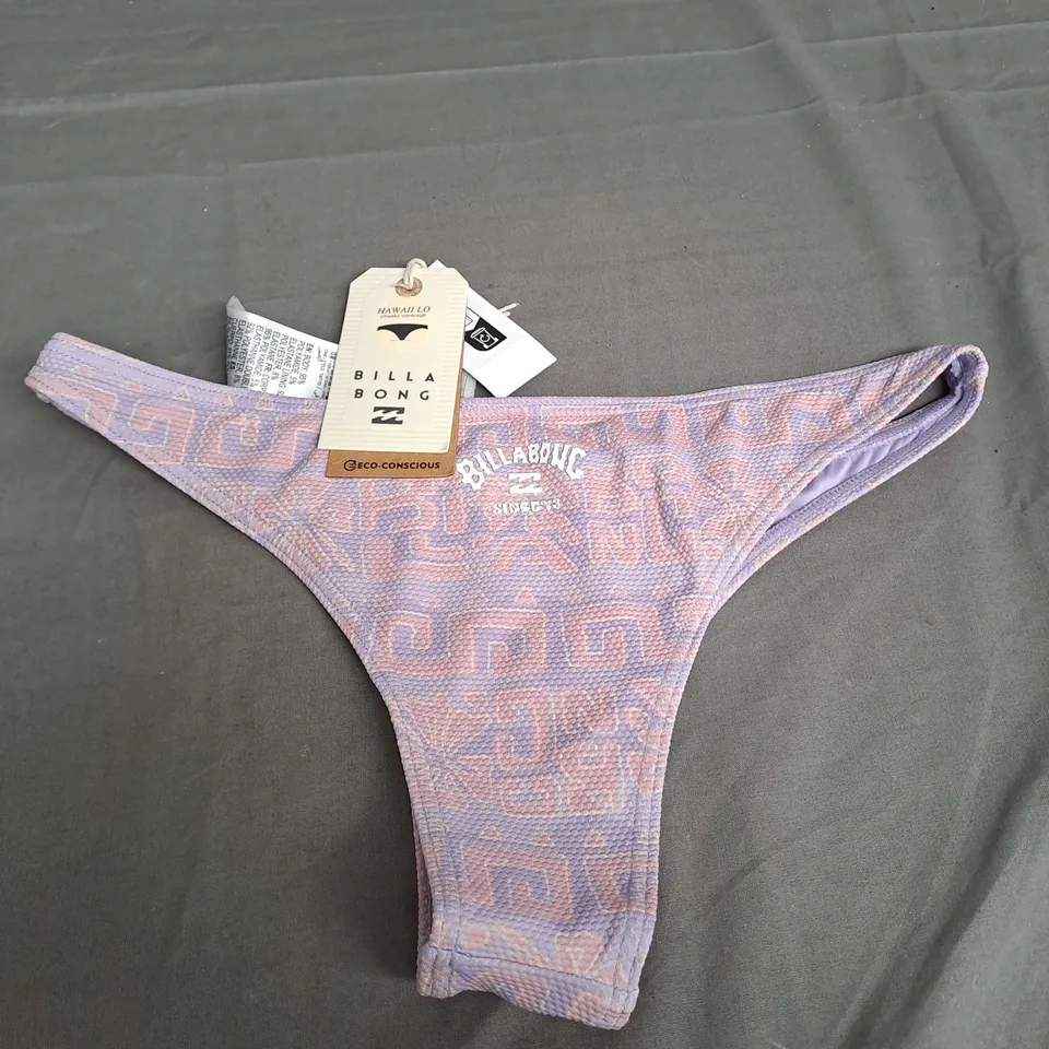 BILLABONG SINCE 73 CALI PRINT SWIM BOTTOM IN LILAC SIZE M