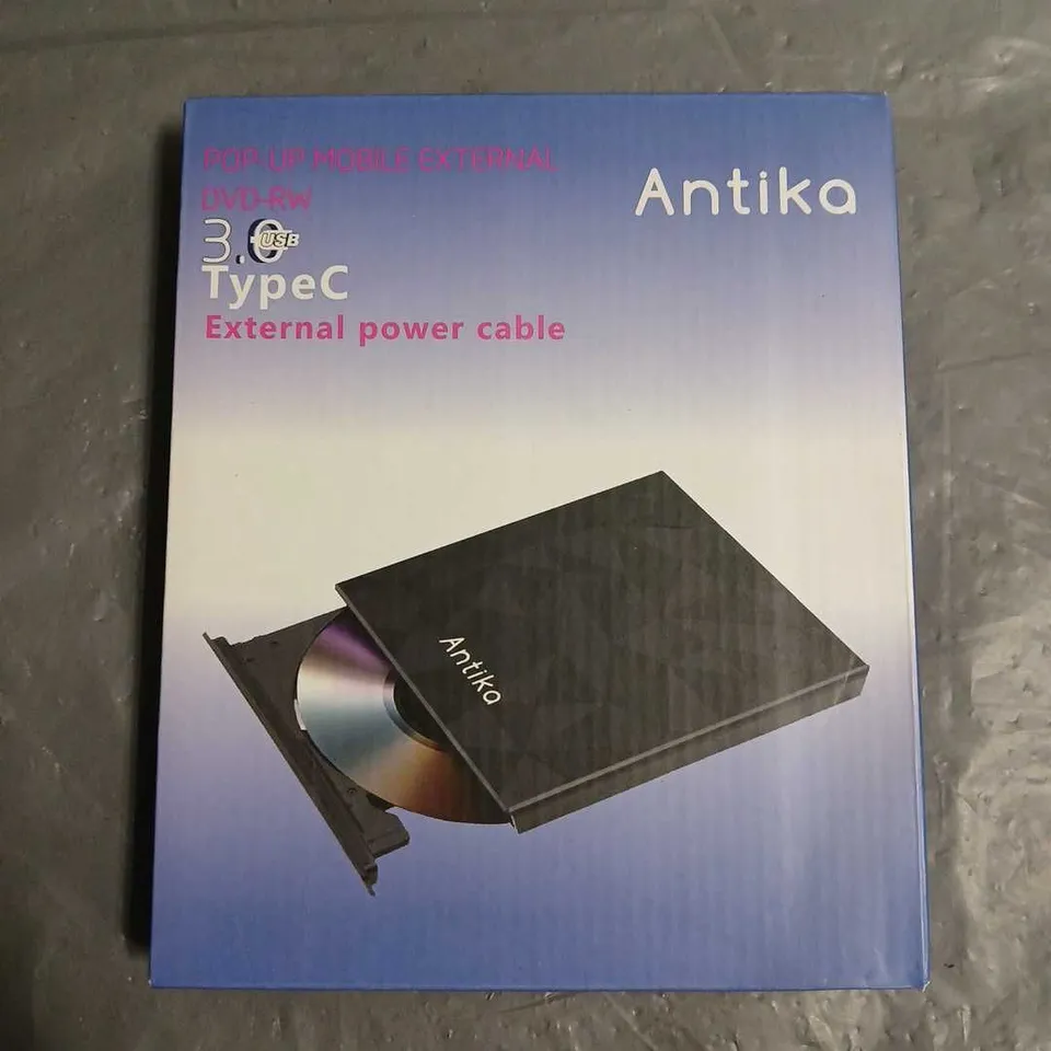 BOXED ANTIKA POP-UP MOBILE EXTERNAL DVD-RW TYPE C