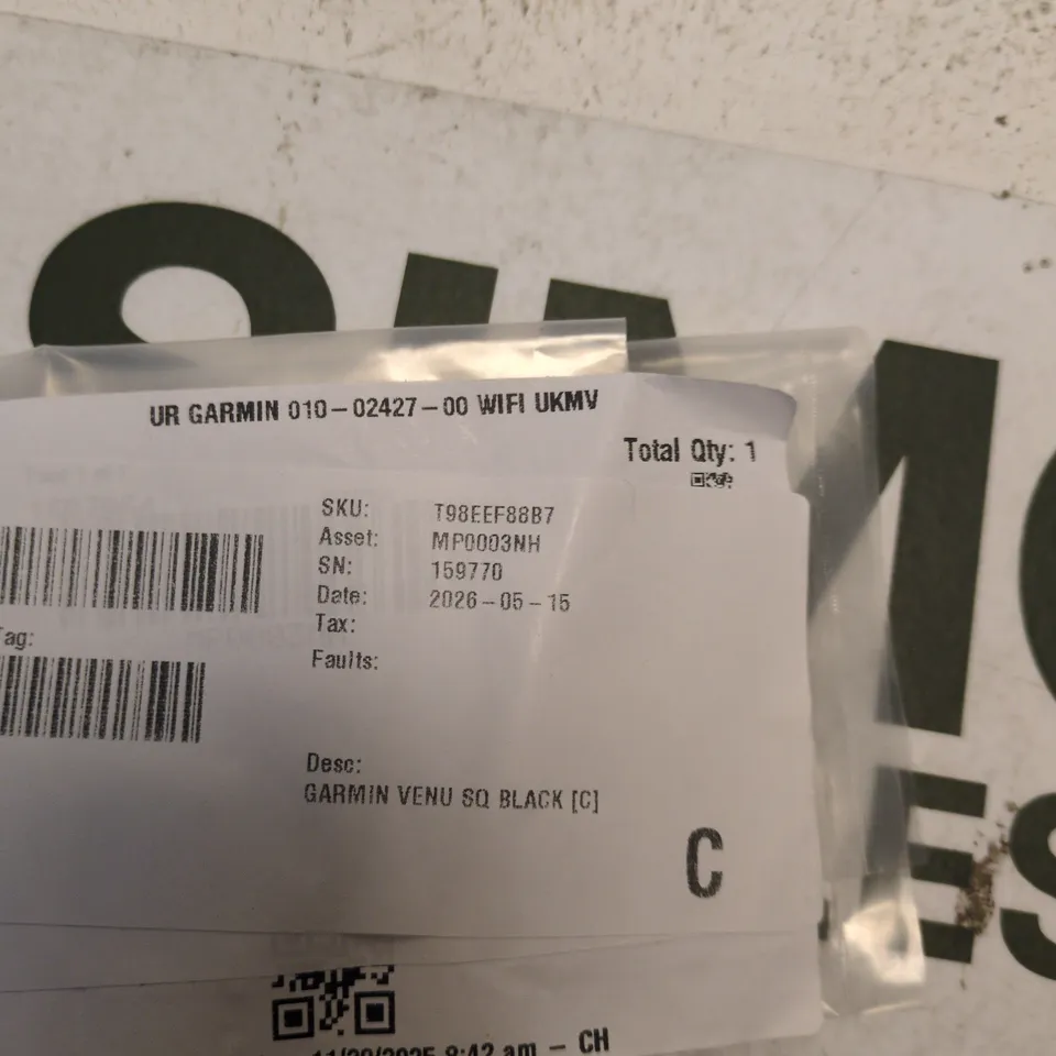 GARMIN VENU SQ BLACK SMARTWATCH – BODY ONLY (NO STRAP)
