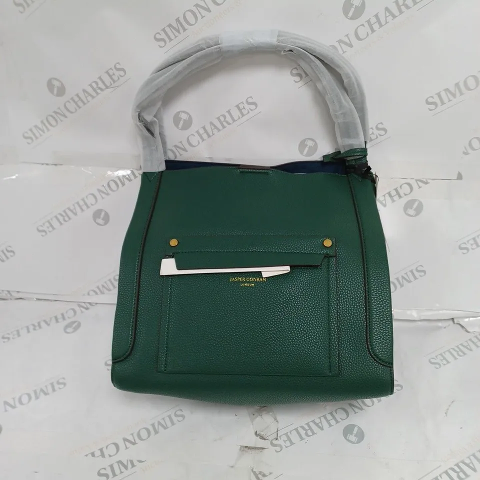 JASPER CONRAN GREEN 3 SECTION HANDBAG WITH TRAVEL BAG