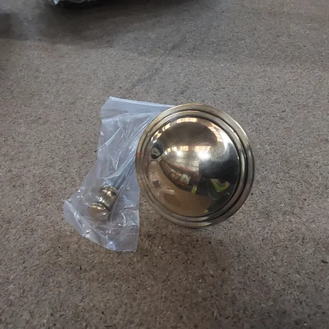 BOXED ART DECO SINGLE DUMMY DOOR KNOB - FINISH: AGED BRASS