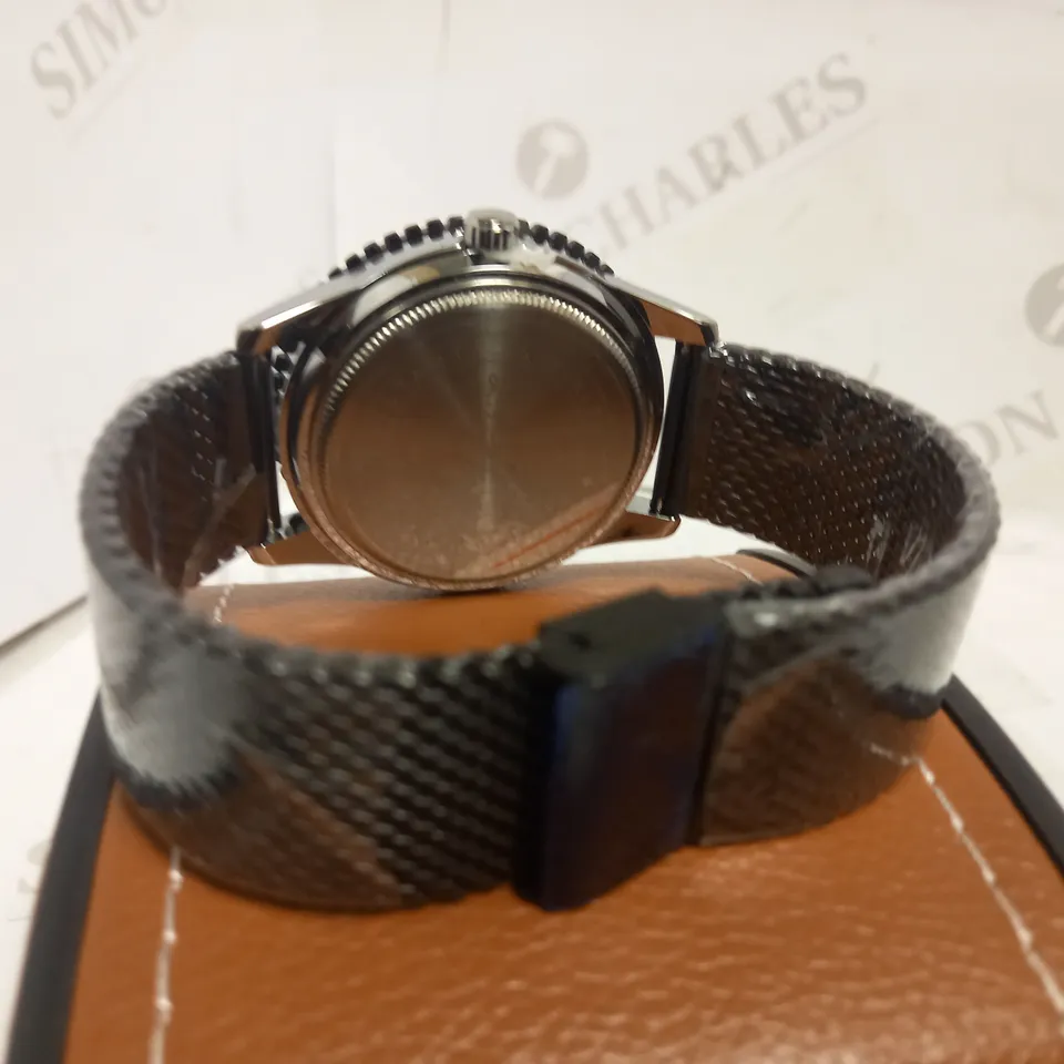 LA BANUS SKELETON DIAL MESH STRAP WRISTWATCH  RRP £600