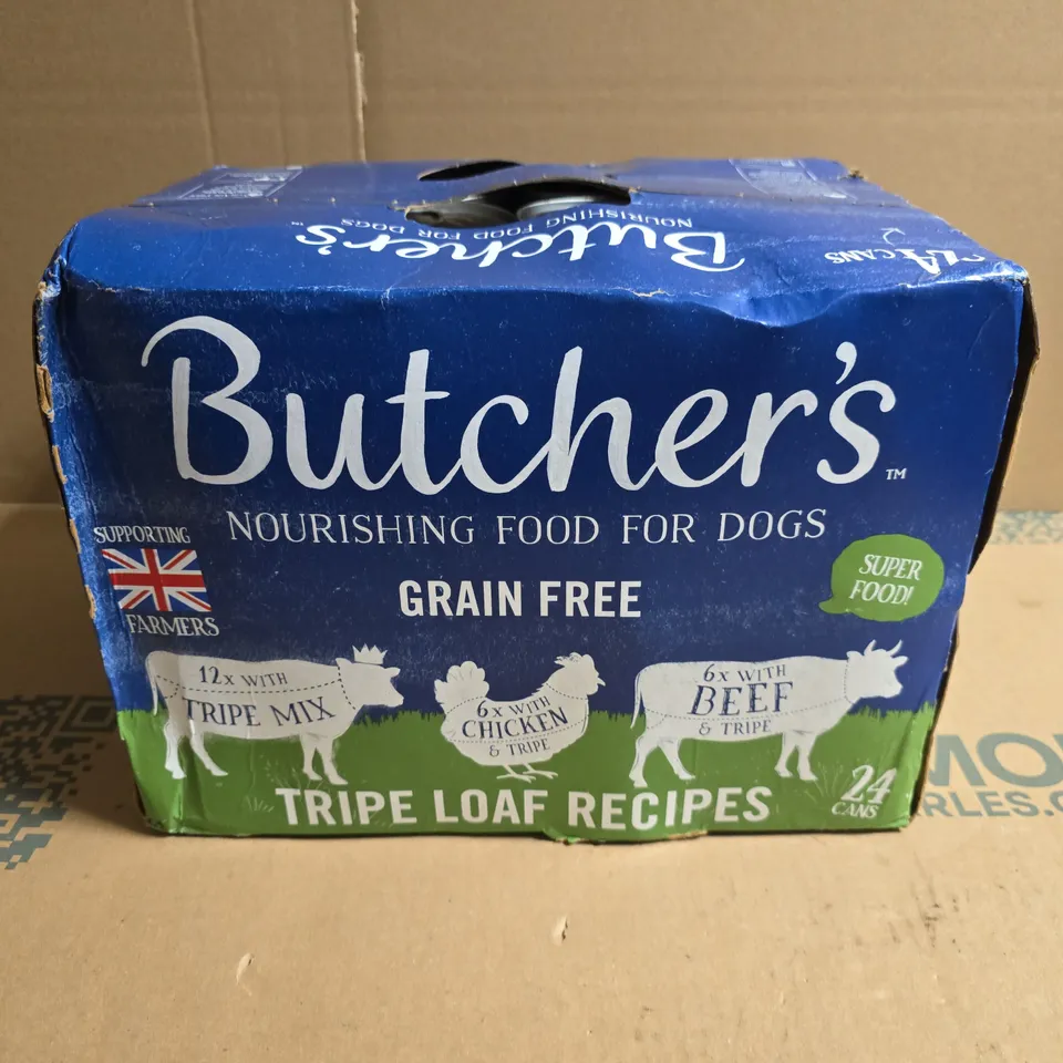BUTCHER'S GRAIN FREE TRIPE LOAF RECIPES DOG FOOD – 24 CANS
